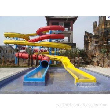 Adult Fiber glass open spiral water slide For water Amuseme
